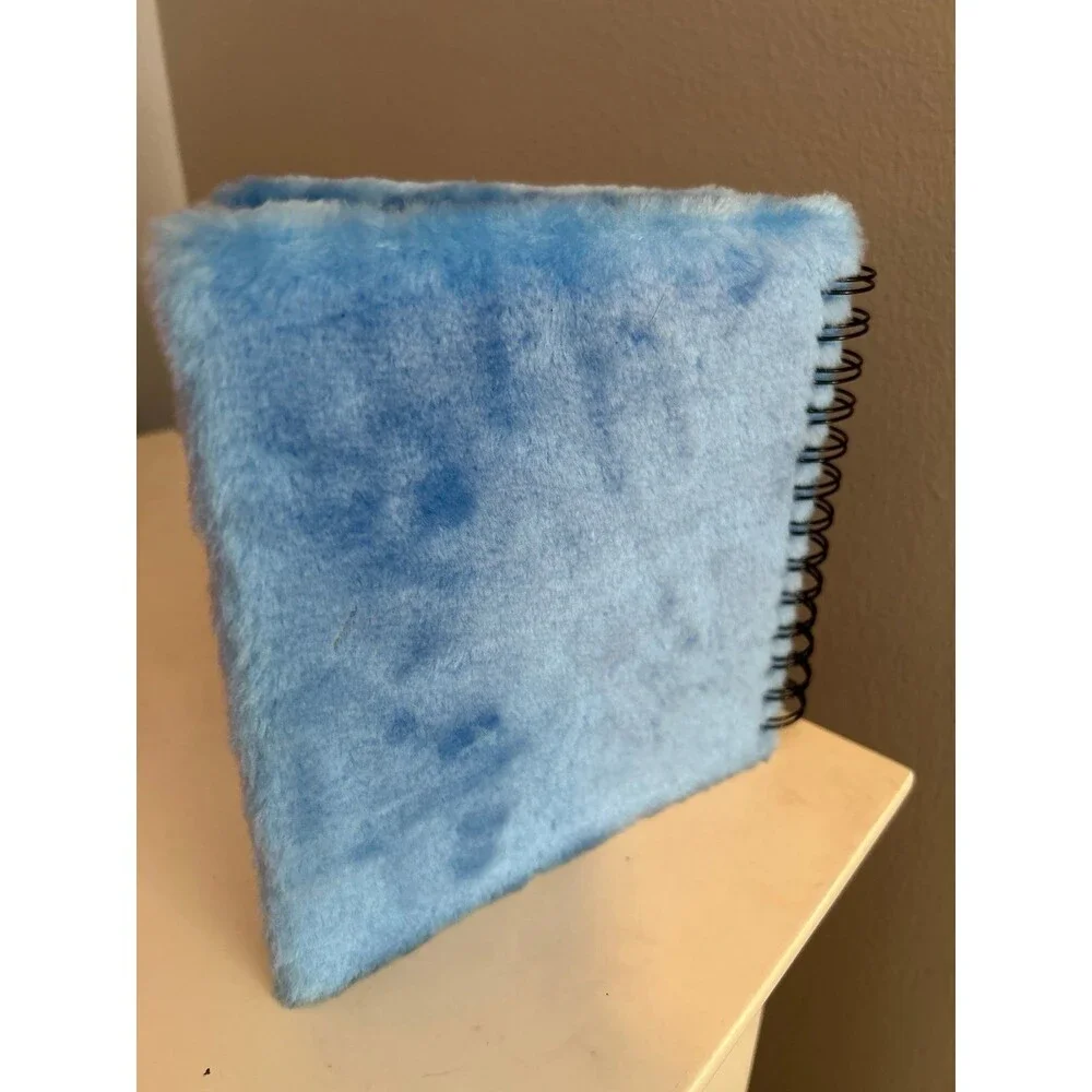 Disney Mickey Mouse Autograph Book with Blue Fuzzy cover